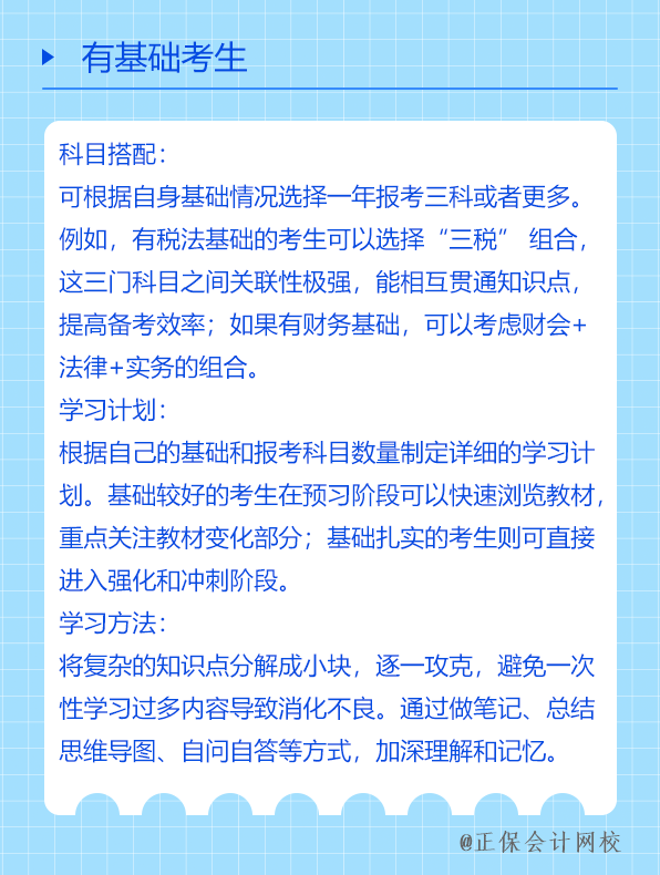 有基礎考生