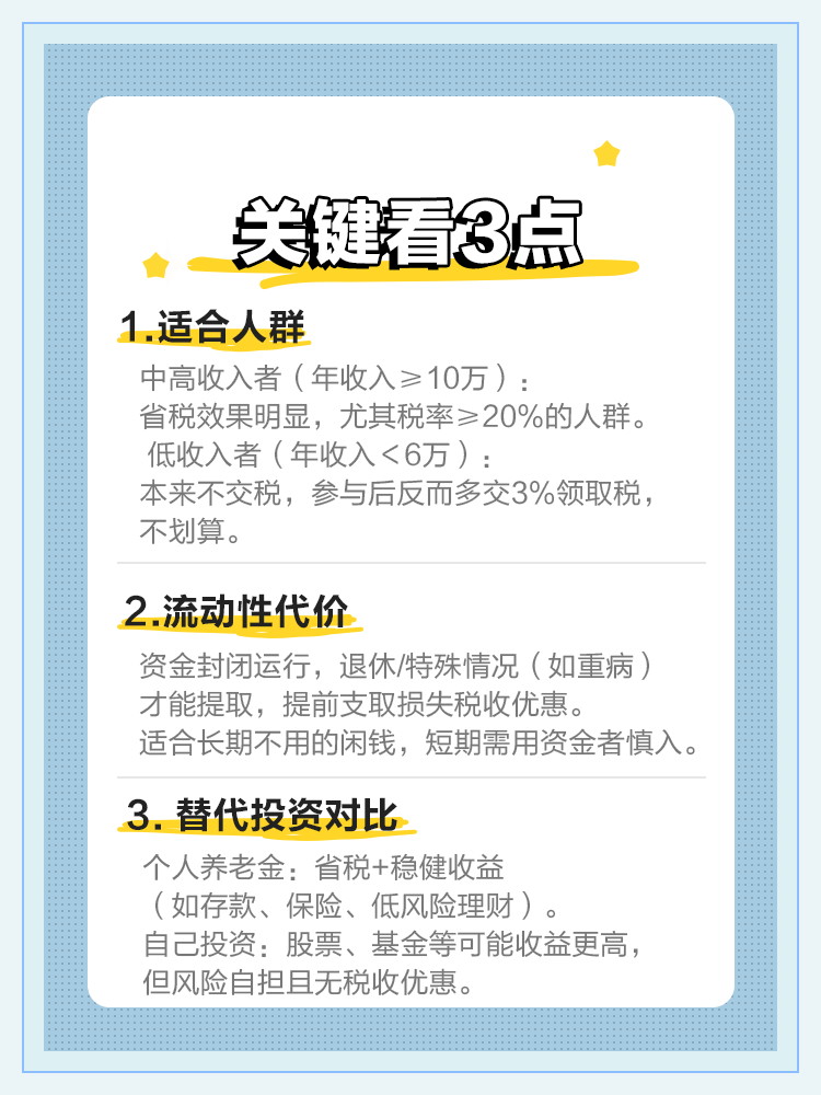 個人養老金是“雞肋”嗎？關鍵看3點