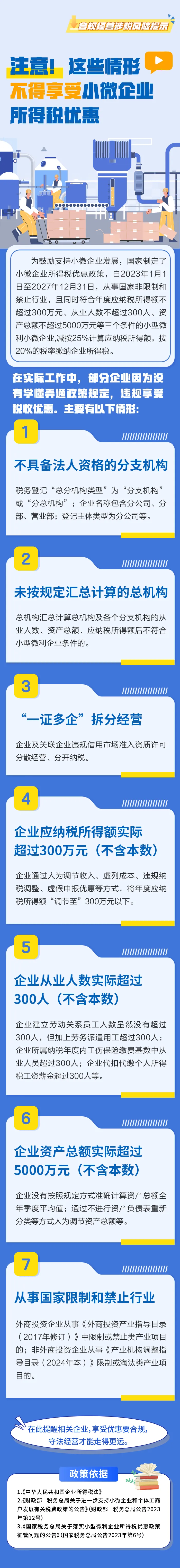 注意！這些情形不得享受小微企業(yè)所得稅優(yōu)惠